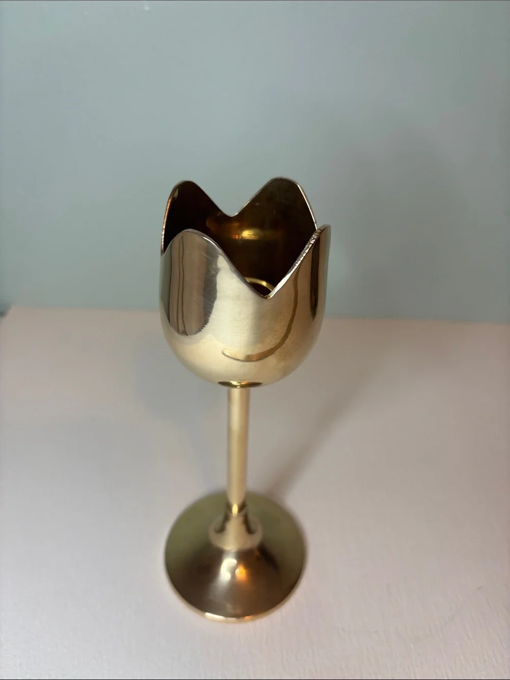 Brass Tulip Candle Holder